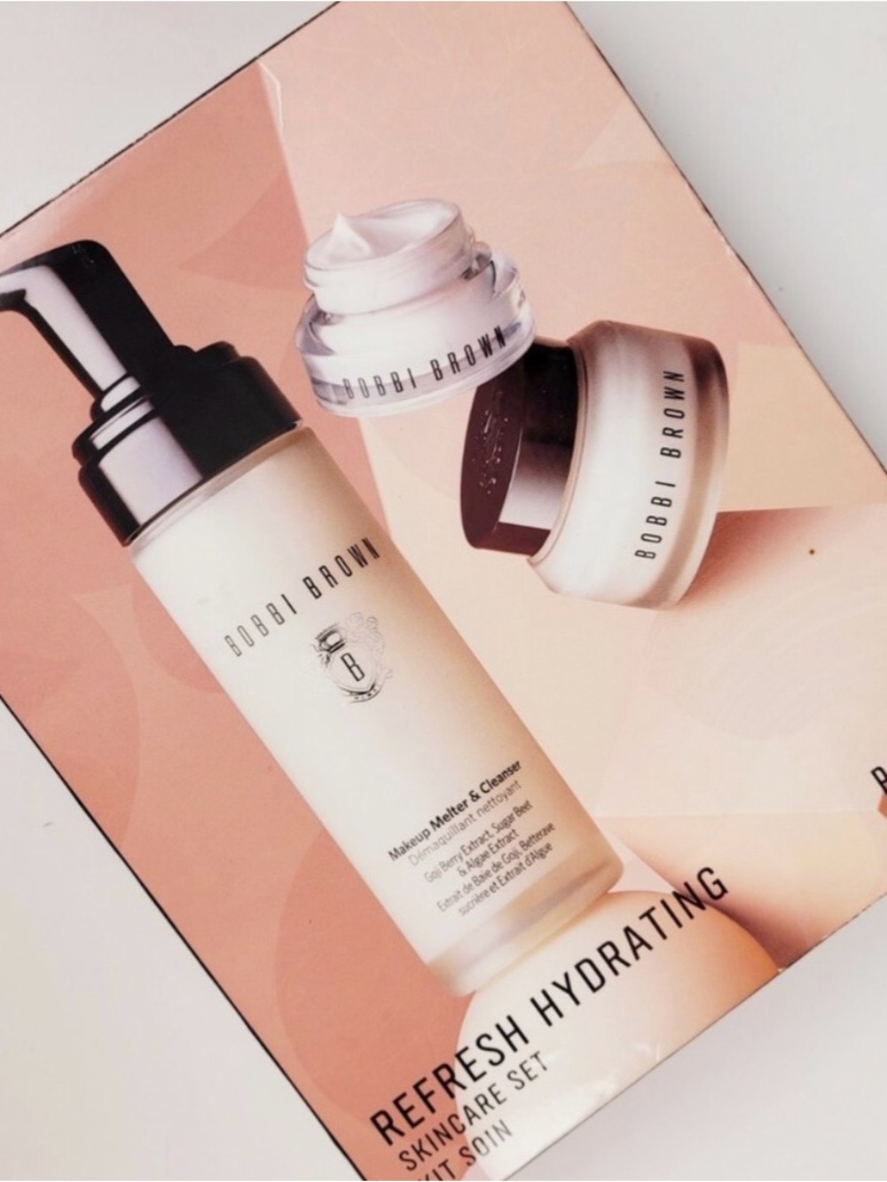 BOBBI BROWN Refresh Hydrating Skincare Set 3pc Cleanser, Cream, Eye Cream NEW